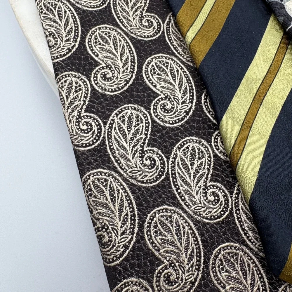 Ermenegildo Zegna‎ Silk Mens Ties Set Of 6 Italy Old Money 3.75x59-60
